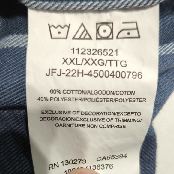 Wrangler Blue Plaid Casual Button Down Shirt - Picture 6 of 8